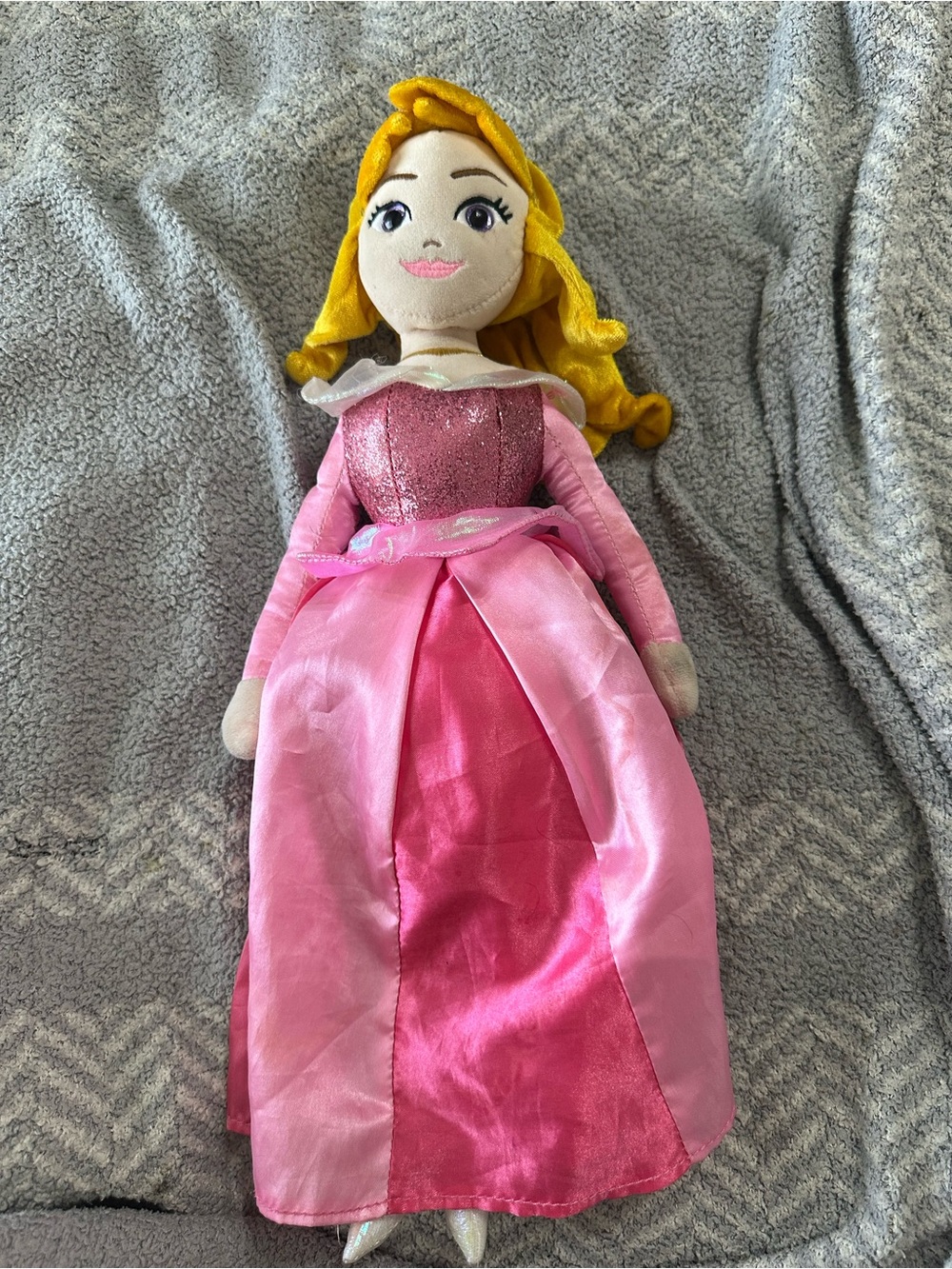 TY Disney Aurora-Inspired Pink & Gold Princess Plush Doll